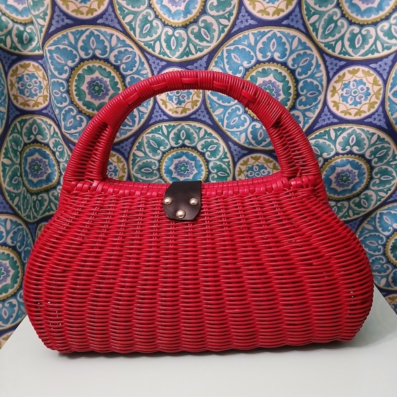 Vintage Babette Hong Kong Wicker Handbag - Rare - Picture 3 of 15